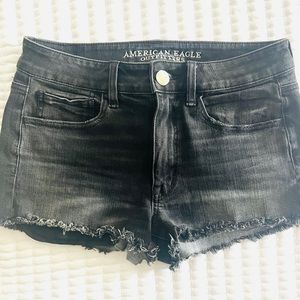American Eagle Black Denim Short